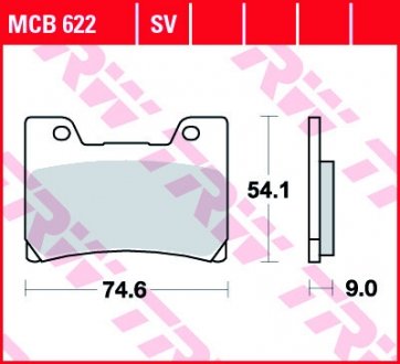 Гальмівні колодки TRW MCB622