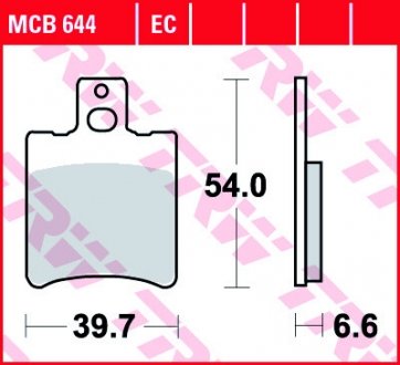 Гальмівна колодка (диск) TRW MCB644EC