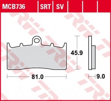 Гальмівні колодки TRW MCB736SV