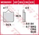 Комплект гальмівних колодок TRW MCB829SV (фото 3)