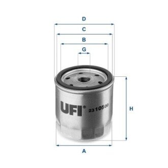 Масляний фiльтр UFI 23.105.00