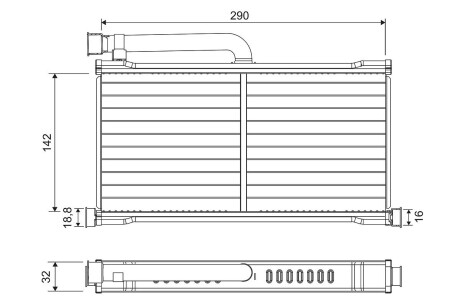 Радіатор пічки Valeo 811570