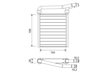 Радіатор пічки Valeo 811626