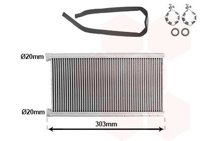 Радіатор пічки Van Wezel 03016703