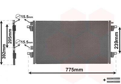 Радіатор кондиціонера Van Wezel 43005366