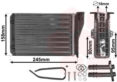 Радіатор пічки Van Wezel 43006249