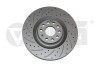 Диск тормозной передний перфорированный (Geomet) Skoda Superb (08-13)/VW Golf (06-13),Passat (06-11) Vika 66151717001 (фото 1)