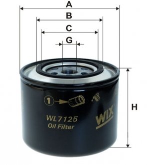 Фільтр оливи WIX FILTERS WL7125