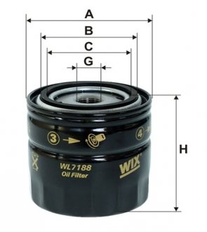 Фільтр масляний WIX FILTERS WL7188