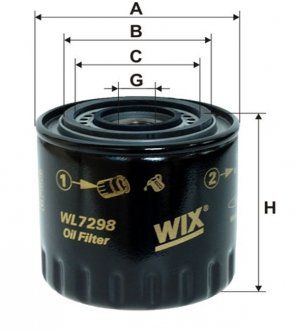 Фільтр оливи WIX FILTERS WL7298 (фото 1)