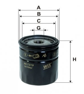 Фильтр масляный WIX FILTERS WL7319