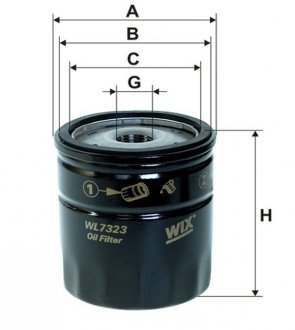 Фільтр оливи WIX FILTERS WL7323