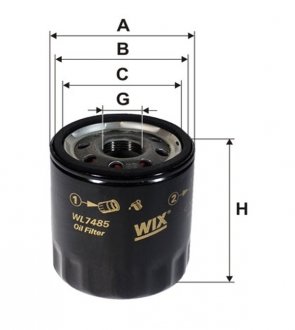 Фільтр оливи WIX FILTERS WL7485