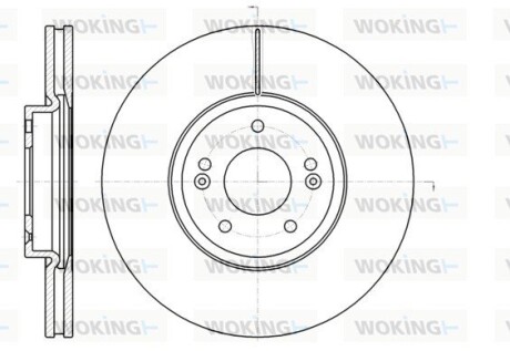 Диск гальмівний передній (кратно 2) (Remsa) Hyundai Santa Fe II III / Sorento II III WOKING D61102.10