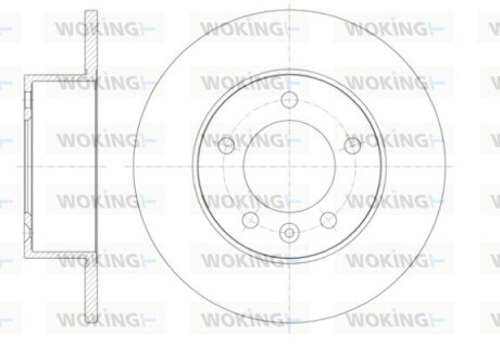 Гальмівний диск задн. Movano/Master/NV400/Movano 10- WOKING D61412.00