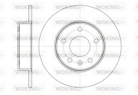 Диск тормозной Opel Astra H Zafira B / задн (кратно 2 шт.) WOKING D6146800