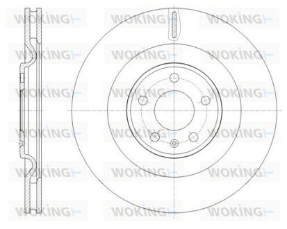 Диск тормозной Audi Q7 15> / Touareg 18> / задн (кратно 2 шт.) WOKING D6177510
