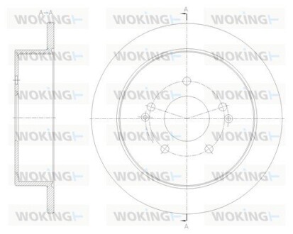 Диск гальмівний задній (кратно 2) (Remsa) Ssang Yong Korando 10> (D62096.00) WOKING D6209600