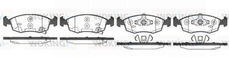 Колодки тормозные дисковые Fiat Panda 12> / перед (P0723.50) WOKING P072350 (фото 1)