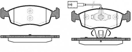 Колодки тормозные диск. перед. (Remsa) Fiat 500 0.9 07-,Fiat 500 c 0.9 09-,Fiat Grande punto 1.4 05- WOKING P0723.52 (фото 1)