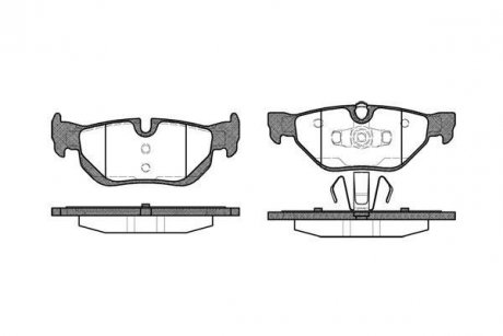 Колодки тормозные диск. задн. (Remsa) Bmw 1 1.6 06-12,Bmw 1 2.0 03-13,Bmw 1 2.0 06-12 WOKING P10453.00 (фото 1)