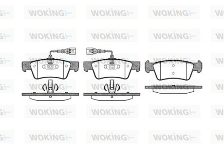 Колодки тормозные WOKING P10873.02