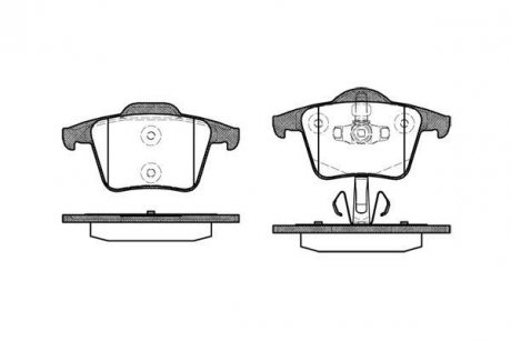 Колодки тормозные диск. задн. (Remsa) Volvo Xc90 i 2.4 02-14,Volvo Xc90 i 2.5 02-14 WOKING P11443.00 (фото 1)
