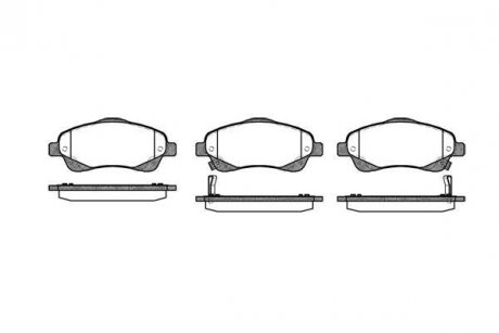 Гальмівні колодки пер. Toyota Avensis 00-08 (bosch) WOKING P1146302