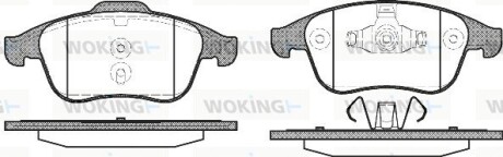 Колодки гальмівні диск. перед. (Remsa) Renault Scenic III Grand Scenic III Laguna III Latitude (P12503.00) WOKING P1250300