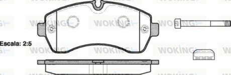 Гальмівні колодки перед. Sprinter/Crafter 06- (спарка) WOKING P13433.00