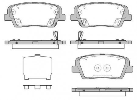 Колодки тормозные диск. задн. (Remsa) Hyundai Santa fe iii 2.0 12-,Hyundai Santa fe iii 2.2 12- WOKING P13743.09