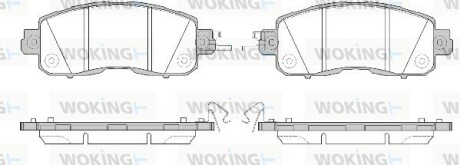 Колодки тормозные дисковые Nissan Teana Altima 13> / Leaf 10> / перед (P14173.04 WOKING P1417304 (фото 1)