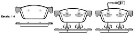 Колодки тормозные дисковые VW T5 T6 / перед (P15403.01) WOKING P1540301