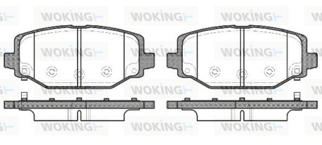 Колодки тормозные дисковые Dodge Journey 08>12 / задн (P15833.04) WOKING P1583304