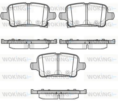 Колодки тормозные диск. задн. WOKING P17283.02