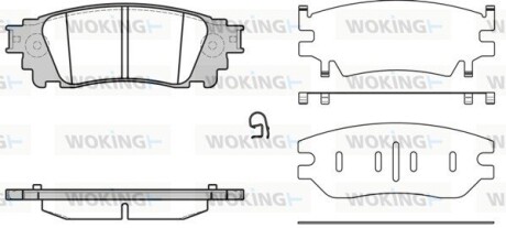 Колодки гальмівні диск. задн. (Remsa) Lexus Nx (zgz1_, agz1_, ayz1_) 2.0 14-,Lexus Nx (zgz1_ WOKING P17363.00