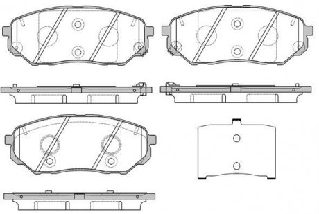 Колодки гальмівні диск. перед. (Remsa) Kia Sorento III 15> (P17613.02) WOKING P1761302