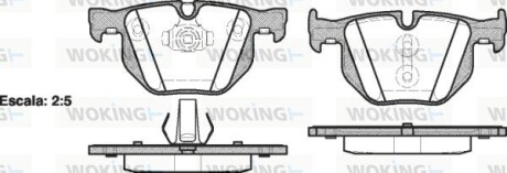 Гальмівні колодки задн. X F16/X F15/X E71/X E70 06-19 WOKING P2813.61