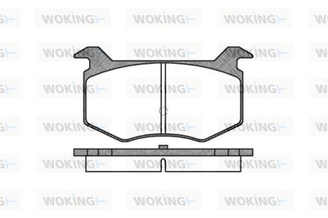 Гальмівні колодки передні Moskvich WOKING P2883.00