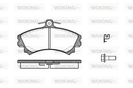 Колодки гальмівні диск. перед. (Remsa) Mitsubishi Colt 04> WOKING P4903.21