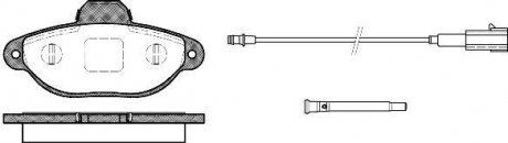 Колодки гальмівні диск. перед. (Remsa) Fiat 500 07>, Fiorino Qubo 08> WOKING P5143.21