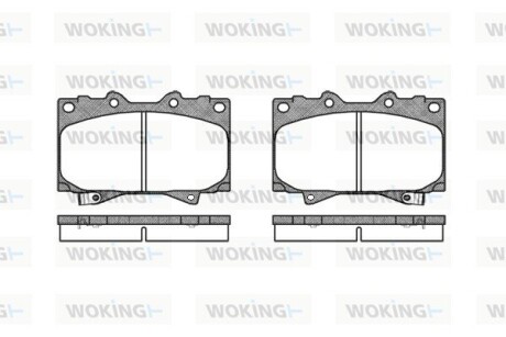 Колодки гальмівні диск. перед. (Remsa) Land Cruiser Prado (_J15_) (09-)/Mitsubishi Pajero IV (09-) WOKING P6073.04 (фото 1)