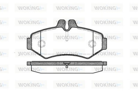 Гальмівні колодки зад. Sprinter 311-316 00-06 (Bosch) WOKING P6333.00