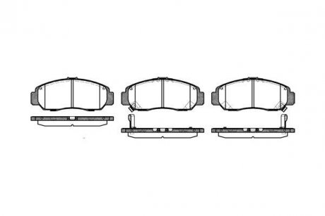 Колодки тормозные диск. перед. (Remsa) Honda Civic 00> 05> 12> / Hyundai M WOKING P647312 (фото 1)