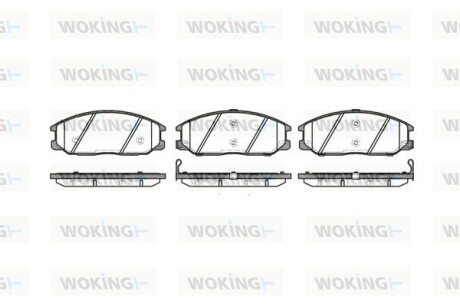 Колодки гальмівні диск. перед. (Remsa) Ssang Yong Rexton I, Action I, Kyron I / Hyundai Santa fe I (P6713.12) WOKING P671312