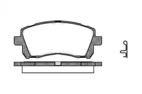 Колодки гальмівні диск. перед. (Remsa) Subaru Outback (bl, bp) 2.5 03-10 WOKING P7553.02