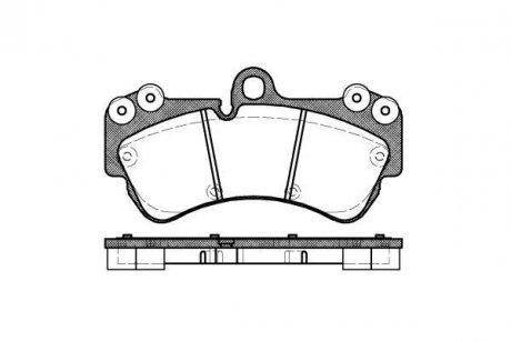 Колодки тормозные диск. перед. (Remsa) Porsche Cayenne 3.0 02-10,Porsche Cayenne 3.2 02-10 WOKING P8943.00 (фото 1)