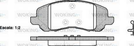 Колодки гальмівні диск. перед. (Remsa) Mitsubishi ASX 10> / Dodge Caliber Avenger (P9043.20) WOKING P904320 (фото 1)