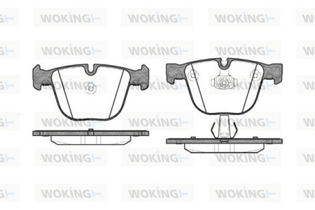 Колодки тормозные диск. задн. (Remsa) Bmw 1 3.0 07-13,Bmw 3 4.0 05-11,Bmw 3 4.0 05-13 WOKING P9923.00