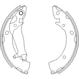 Колодки тормозные барабанные Hyundai Getz 1,1-1,6i 1,5d / задн (Z4203.00) WOKING Z420300 (фото 1)